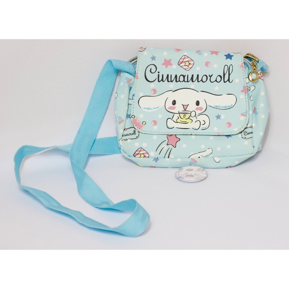 Sanrio Cinnamoroll Blue Crossbody Bag Purse with Pin‎